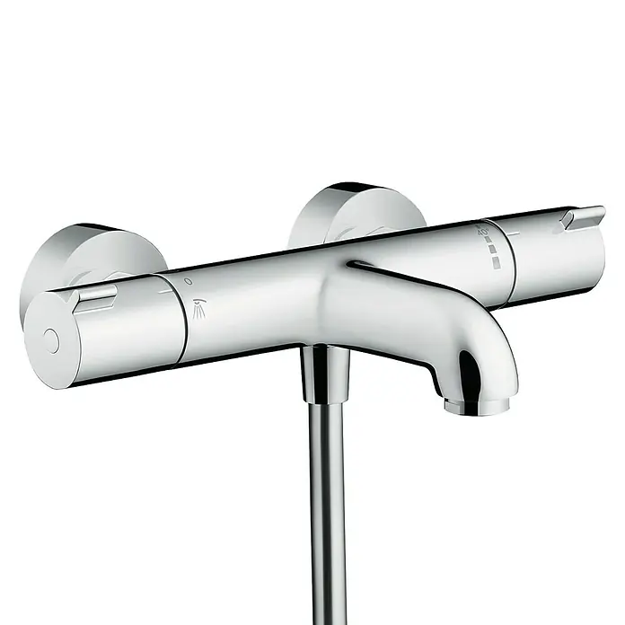 Hansgrohe Wannenthermostat Ecostat 1001 CL - Chrom, Glänzend - Vorderansicht