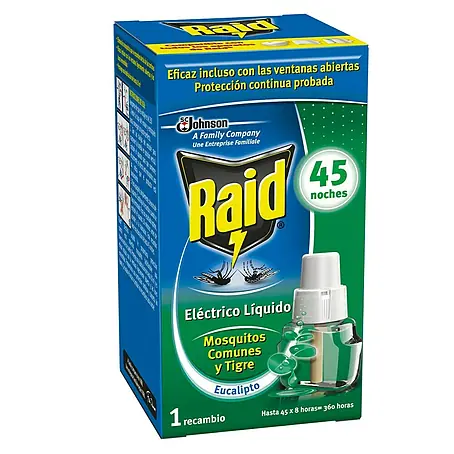 Raid  Producto anti-insectos eléctrico líquido REC recambio eucalipto