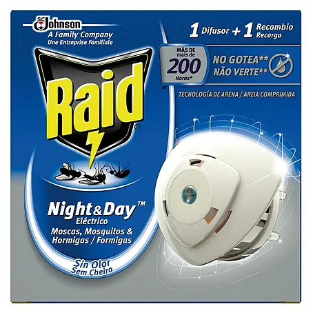Raid  Producto anti-insectos eléctrico líquido Night&Day