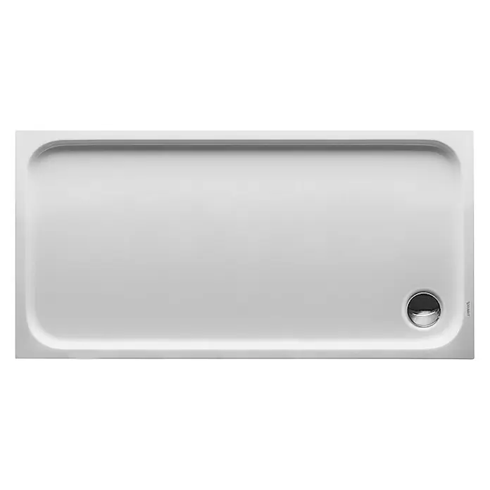Duravit D-Code Duschwanne - L x B: 140 x 70 cm, Kunststoff, Weiß, Ohne Antirutsch-Oberfläche, Rechteckig - Vorderansicht