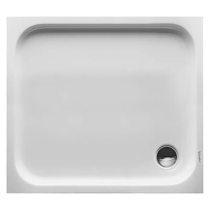 Duravit D-Code Duschwanne - L x B: 100 x 90 cm, Kunststoff, Weiß, Ohne Antirutsch-Oberfläche, Rechteckig - Vorderansicht