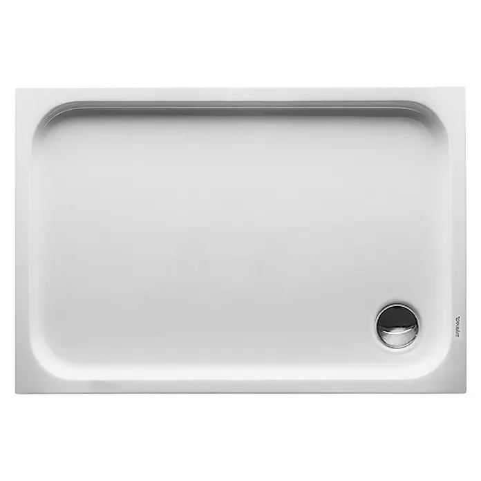 Duravit D-Code Duschwanne - L x B: 110 x 75 cm, Kunststoff, Weiß, Ohne Antirutsch-Oberfläche, Rechteckig - Vorderansicht
