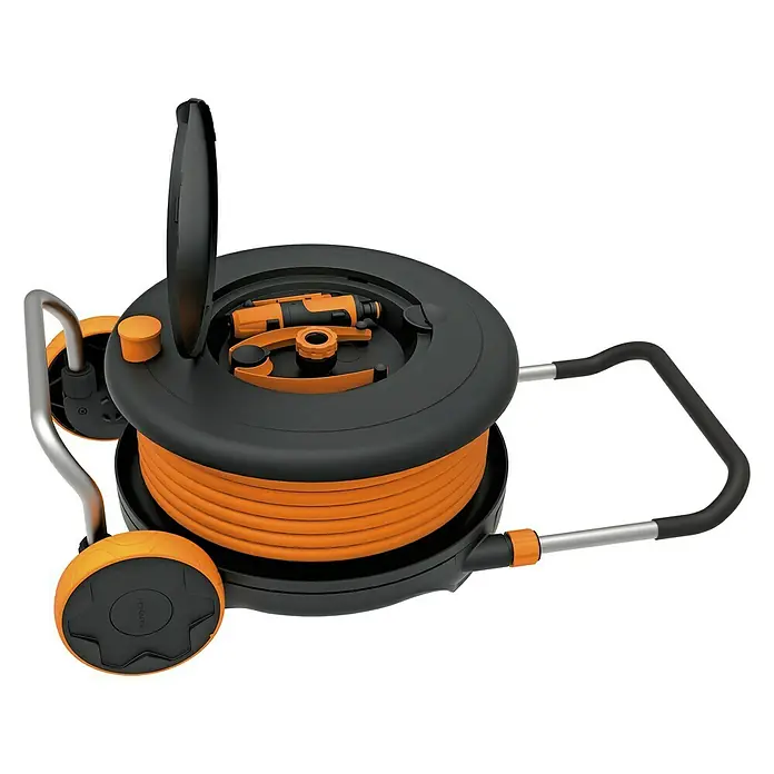 Fiskars Schlauchwagen Waterwheel - Kunststoff, 30 m, 13 mm (½″) - Vorderansicht