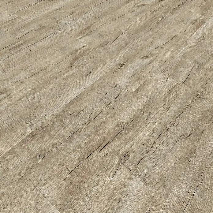 Living by Haro Designboden HydroStar Eiche Ferrara grau - 1.282 x 235 x 6,5 mm, Landhausdiele - Linke Seitenansicht