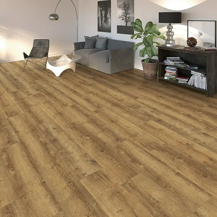 Living by Haro Designboden HydroStar Eiche Verona natur - 1.282 x 235 x 6,5 mm, Landhausdiele - Stimmungsaufnahme