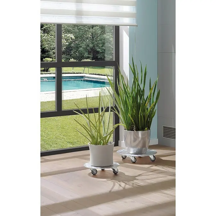 Gardol Voziček za rastline Arktis - Premer: 38 cm, Aluminij - Primer uporabe