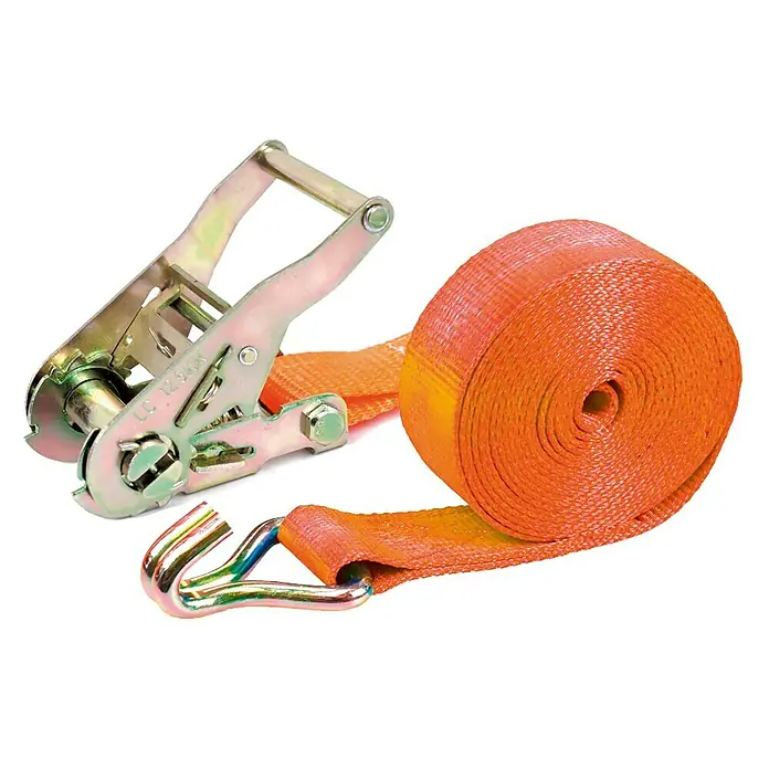 Ponsa Correa de amarre con trinquete Ratchet - L x An: 6 m x 35 mm, Carga soportada: 2.500 kg, Gancho cerrado