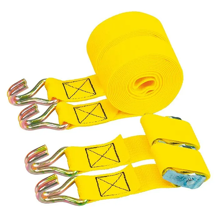 Ponsa Correa de amarre con trinquete - L x An: 4 m x 3,5 cm, Amarillo