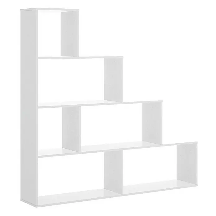 Estantería de madera Ten - An x Al: 145 x 145 cm, Melamina, Blanco