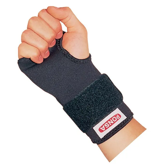 Ponsa Muñequera derecha - Tamaño: Universal, Neopreno, Negro