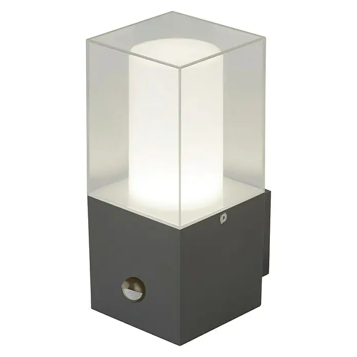 Searchlight Buitenlamp met sensor Dubai - 13 x 23 x 10 cm, Antraciet, IP44