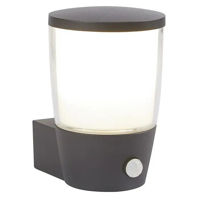 Searchlight Tucson Buitenwandlamp met sensor - 13,5 x 11 x 16 cm, Antraciet, IP44