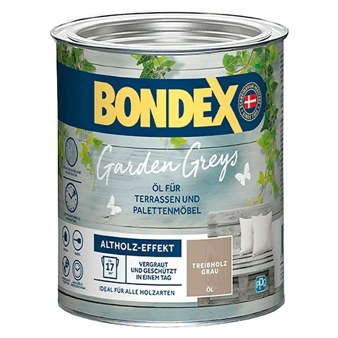Bondex Holzöl Garden Greys - Treibholz Grau, 750 ml