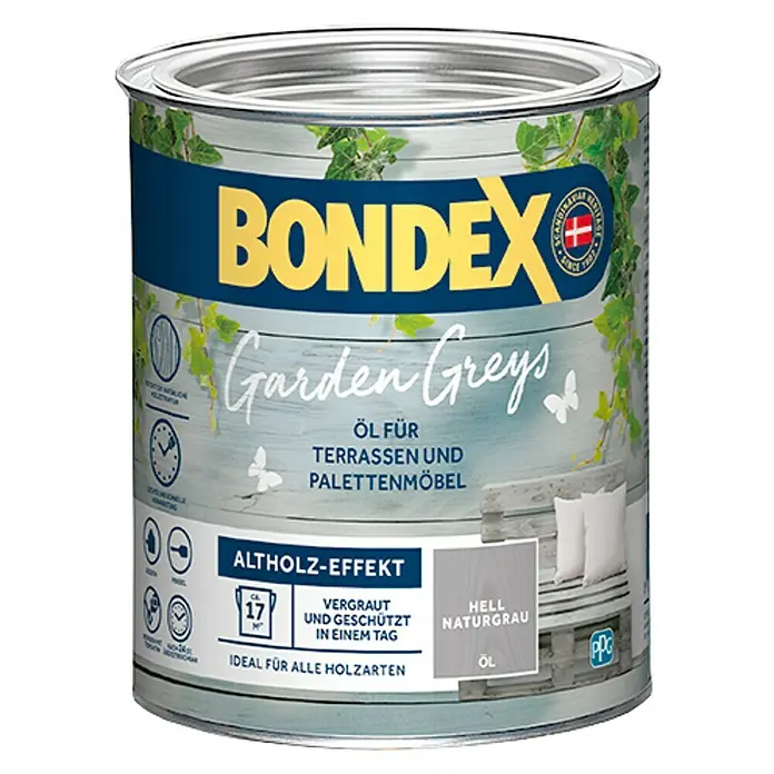 Bondex Holzöl Garden Greys - Hell Naturgrau, 750 ml