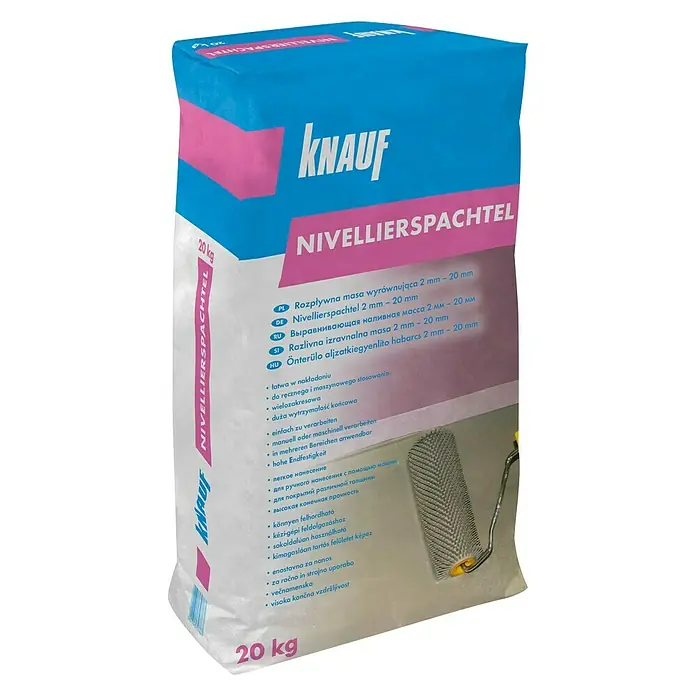 Knauf Nivellierspachtel - 20 kg, Schichtdicke: 2 - 20 mm