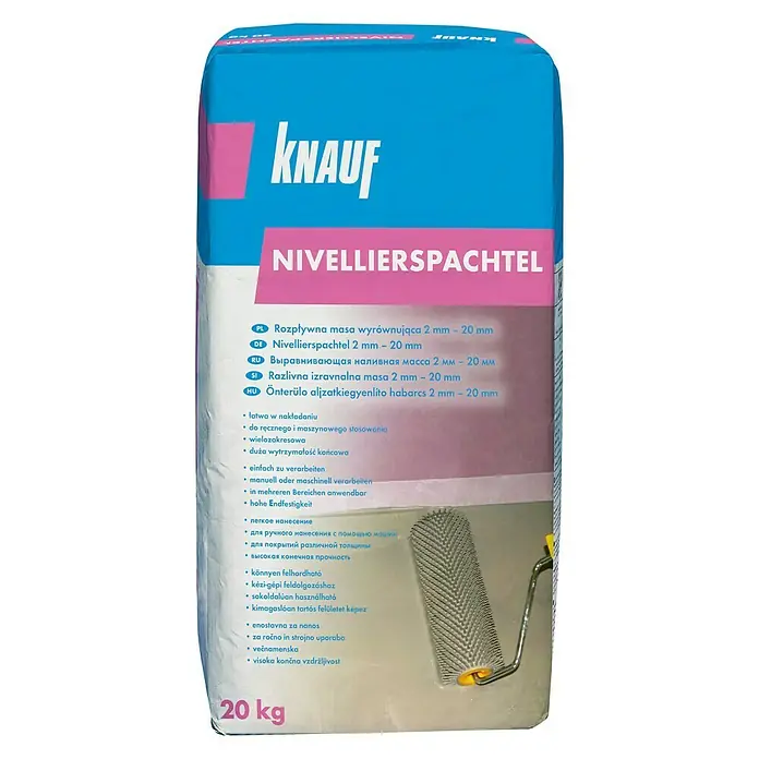 Knauf Nivellierspachtel - 20 kg, Schichtdicke: 2 - 20 mm