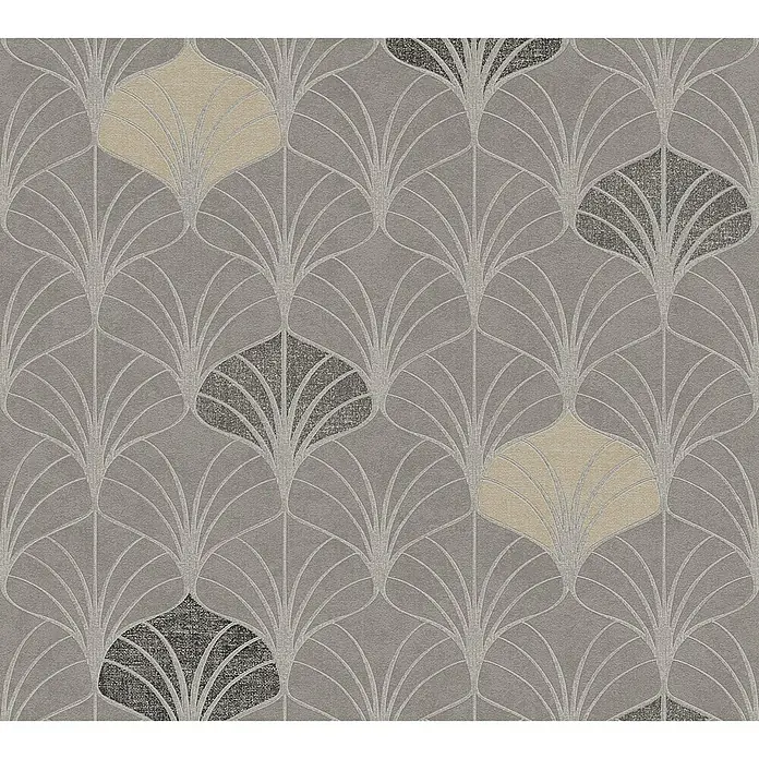 AS Creation Pop Style Vliestapete Art Deco klein - Grau, Grafisch, 10,05 x 0,53 m - Detailaufnahme