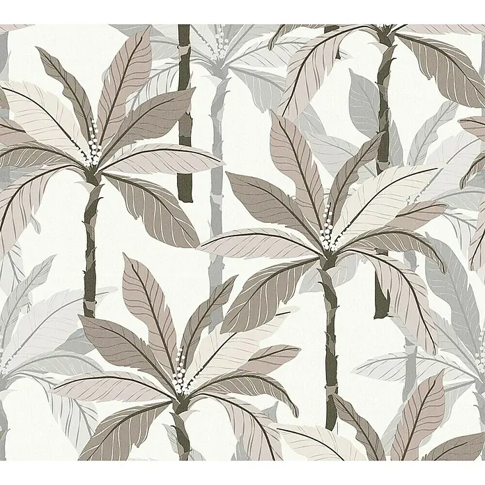 AS Creation Geo Nordic Vliestapete Palmen - Rosé, Floral, 10,05 x 0,53 m - Detailaufnahme