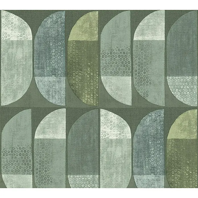 AS Creation Geo Nordic Vliestapete Grafik - Grün, Grafisch, 10,05 x 0,53 m - Detailaufnahme