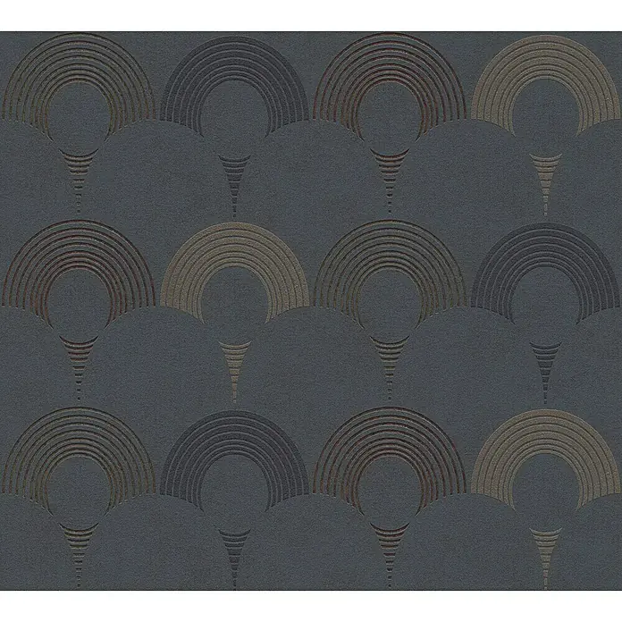 AS Creation Pop Style Vliestapete Kreisoptik - Schwarz, Grafisch, 10,05 x 0,53 m - Detailaufnahme