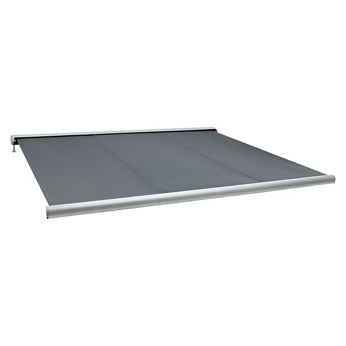 Sunfun Vollkassettenmarkise - Anthrazit, Farbe Gestell: Silbergrau, Breite: 3 m, Ausfall: 2,5 m - Vorderansicht
