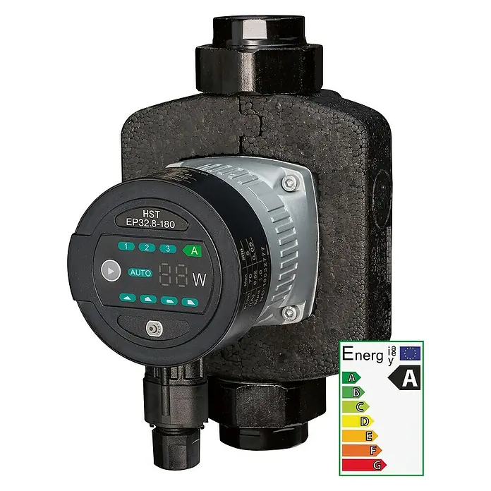HST_Austria Hocheffizienzpumpe 180 - Förderhöhe: 8 m, Max. Fördermenge: 5 m³/h, Einbaulänge: 180 mm, 5 - 70 W