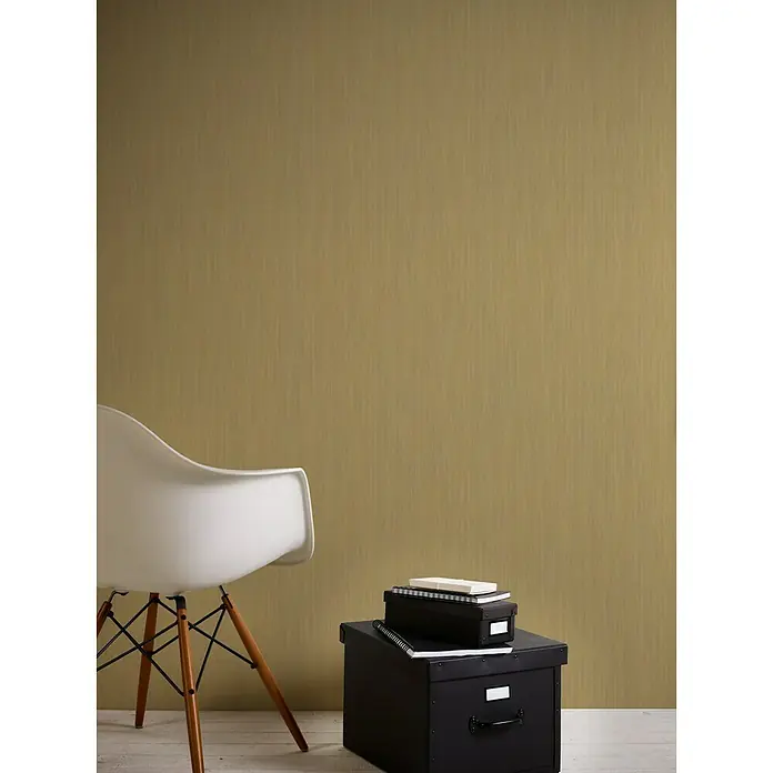 AS Creation Sumatra Vliestapete I - Gold/Braun, Uni, 10,05 x 0,53 m - Detailaufnahme