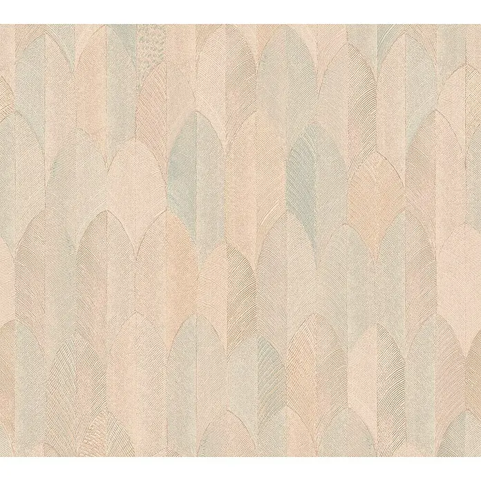 AS Creation Sumatra Vliestapete Federgrafik - Rosé, Grafisch, 10,05 x 0,53 m - Detailaufnahme