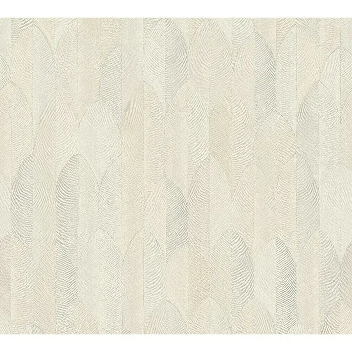 AS Creation Sumatra Vliestapete Federgrafik - Creme, Grafisch, 10,05 x 0,53 m - Detailaufnahme