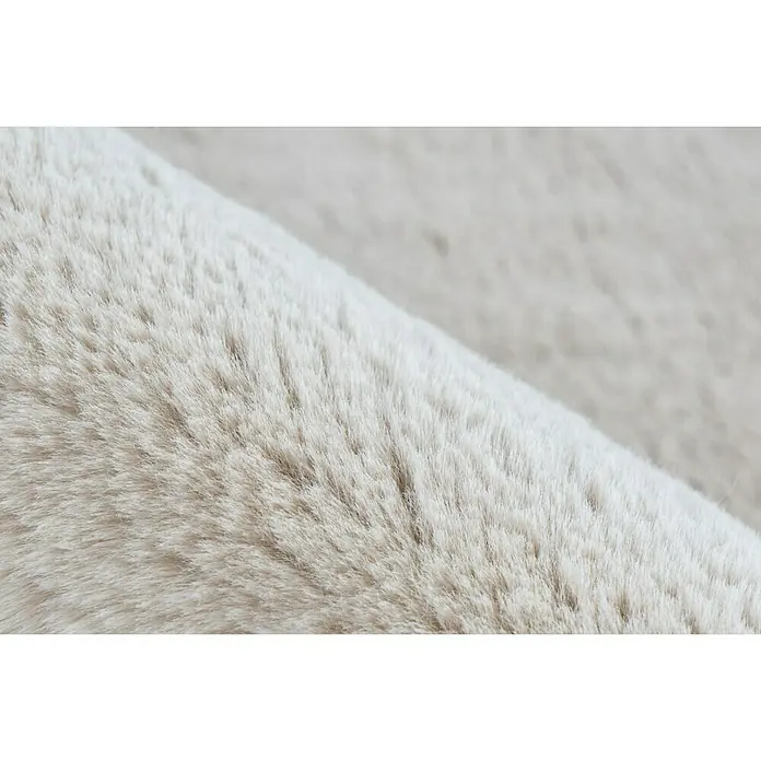 Hochflorteppich Happy - Beige, 150 x 80 cm, 100 % Polyester (Flor) - Detailaufnahme
