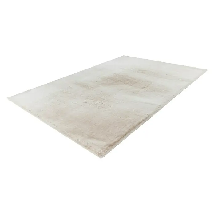 Hochflorteppich Happy - Beige, 150 x 80 cm, 100 % Polyester (Flor) - Rechte Seitenansicht