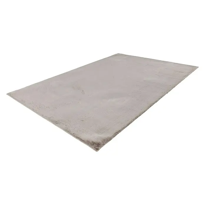 Hochflorteppich Happy - Taupe, 150 x 80 cm, 100 % Polyester (Flor) - Rechte Seitenansicht