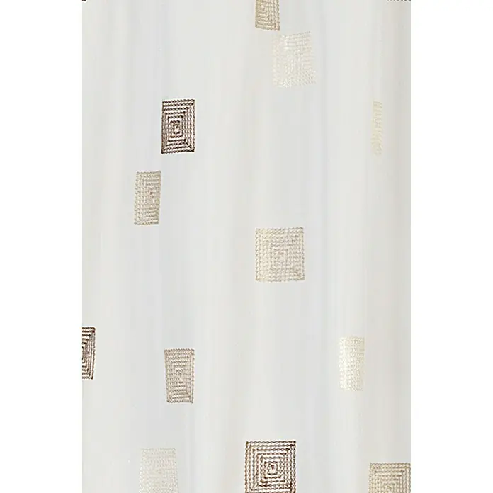 Elbersdrucke Bistrogardine Quadro - 140 x 48 cm, 100 % Polyester, Braun/Weiß - Detailaufnahme
