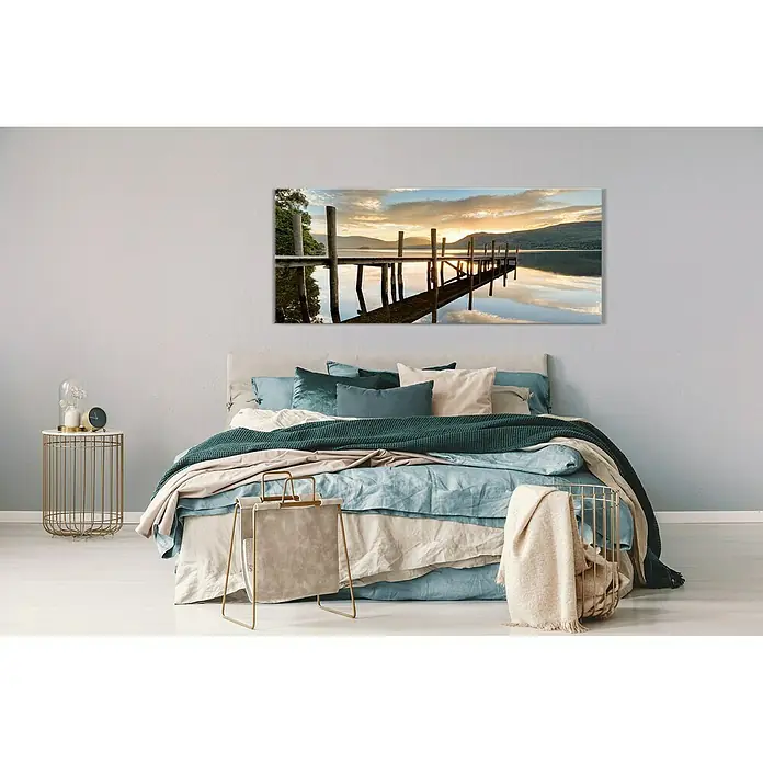 Glasbild - Sunset, B x H: 125 x 50 cm - Stimmungsaufnahme