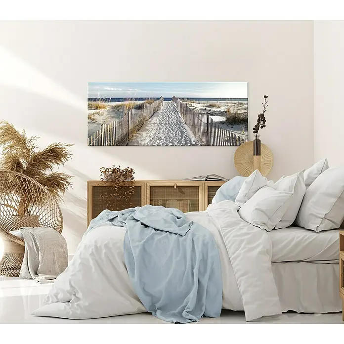Glasbild - Beach Pathway, B x H: 125 x 50 cm - Stimmungsaufnahme