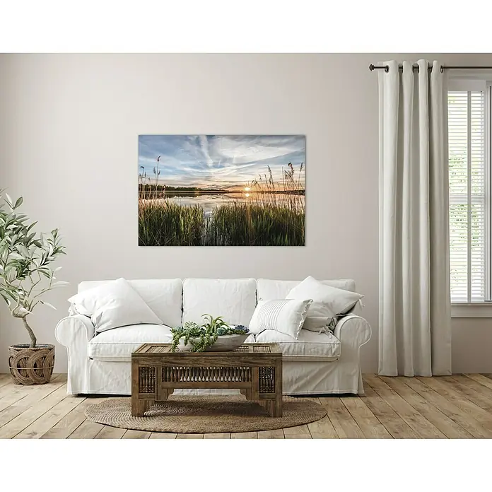 Glasbild - Lake Sunset, B x H: 120 x 80 cm - Stimmungsaufnahme