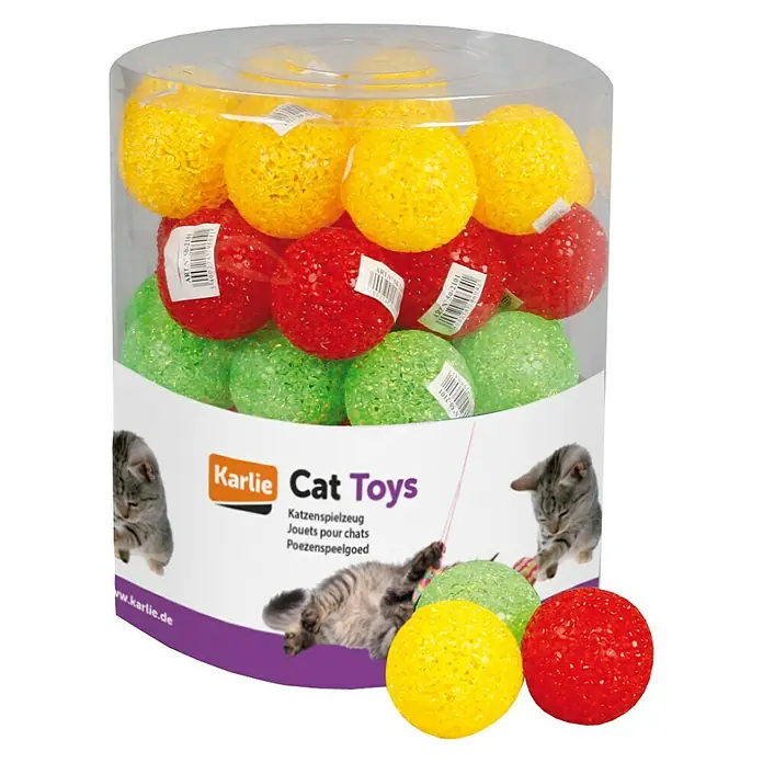 Karlie Juguete para gato Bolas de plástico - Diámetro: 5 cm, Plástico - Vista frontal