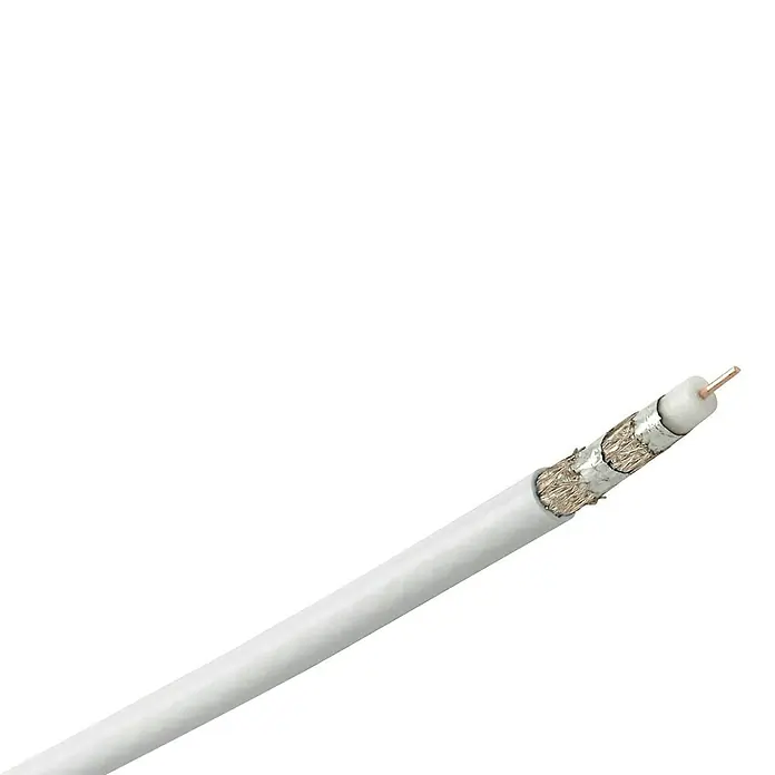 Cable coaxial - 25 m, Blanco, 120 dB, Apantallamiento cuádruple
