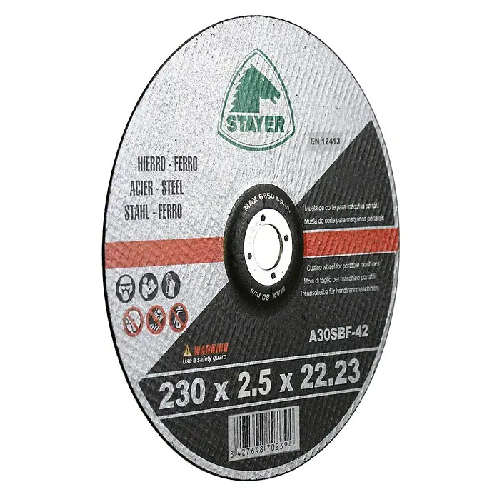 Stayer Disco de corte - Diámetro disco: 230 mm, Espesor disco: 2,5 mm, Apto para: Metal