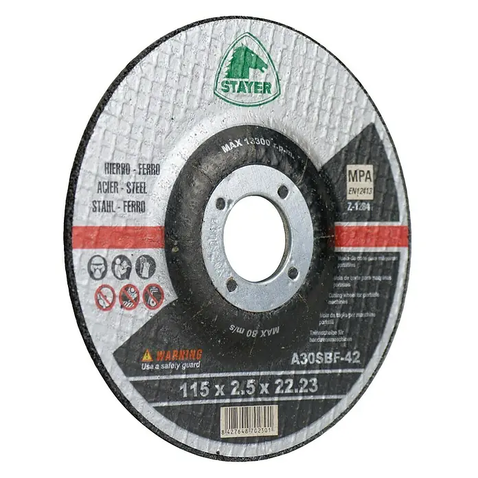 Stayer Disco de corte metal - Diámetro disco: 115 mm, Espesor disco: 2,5 mm, Apto para: Metal