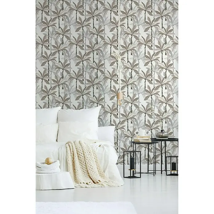 AS Creation Geo Nordic Vliestapete Palmen - Rosé, Floral, 10,05 x 0,53 m - Stimmungsaufnahme