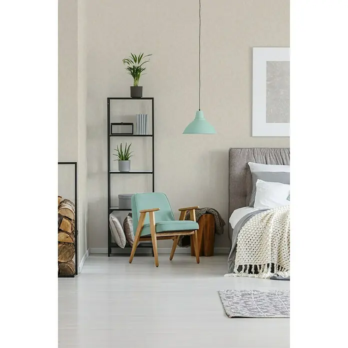 AS Creation Geo Nordic Vliestapete - Creme, Uni, 10,05 x 0,53 m - Stimmungsaufnahme