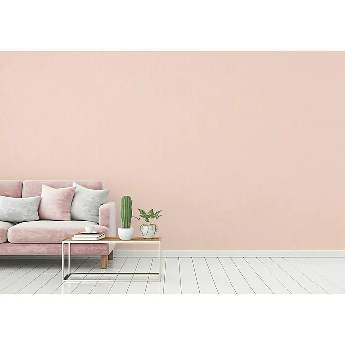 AS Creation Geo Nordic Vliestapete - Rosé, Uni, 10,05 x 0,53 m - Stimmungsaufnahme