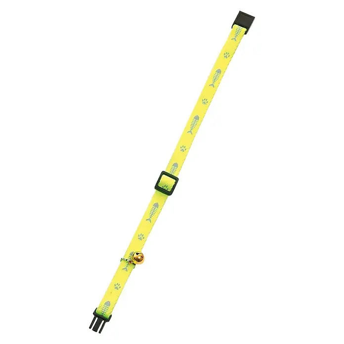 Karlie Collar de gato Art Sportiv Pez - Nylon, Amarillo - Vista frontal