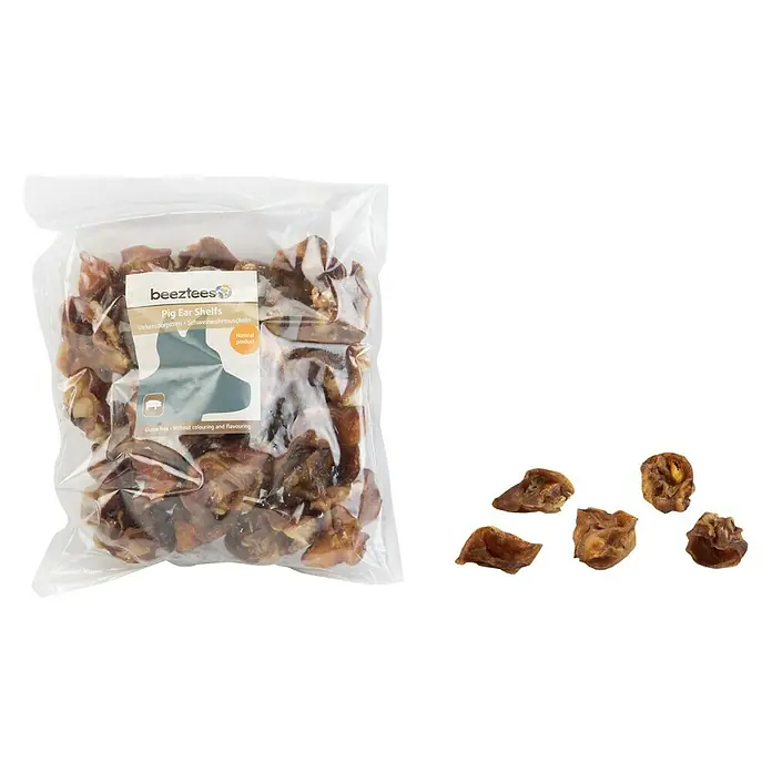 Beeztees Snack para perros Oreja de cerdo - 300 g - Vista frontal