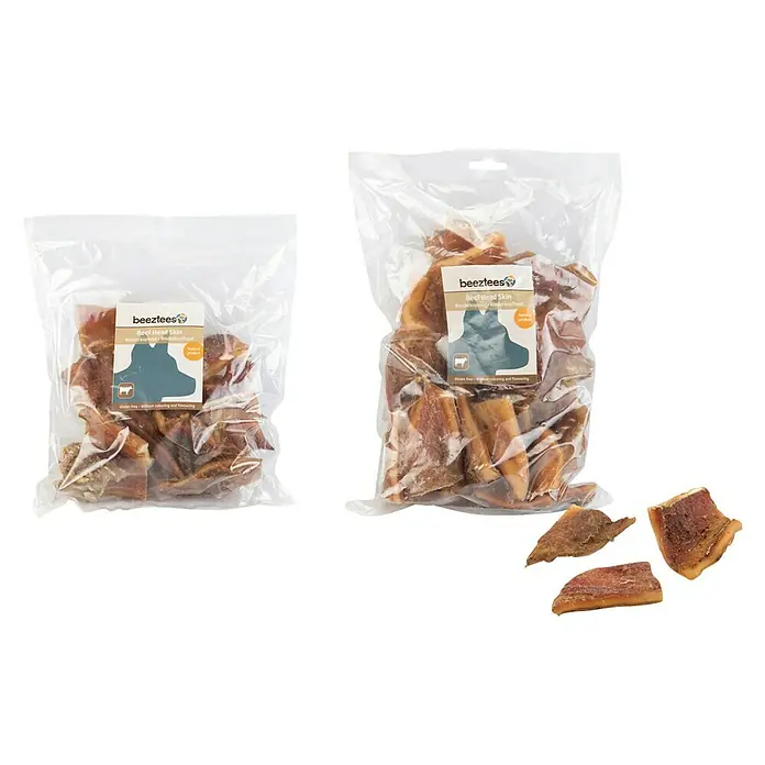 Beeztees Hondensnack Runderhoofdhuid - 250 g