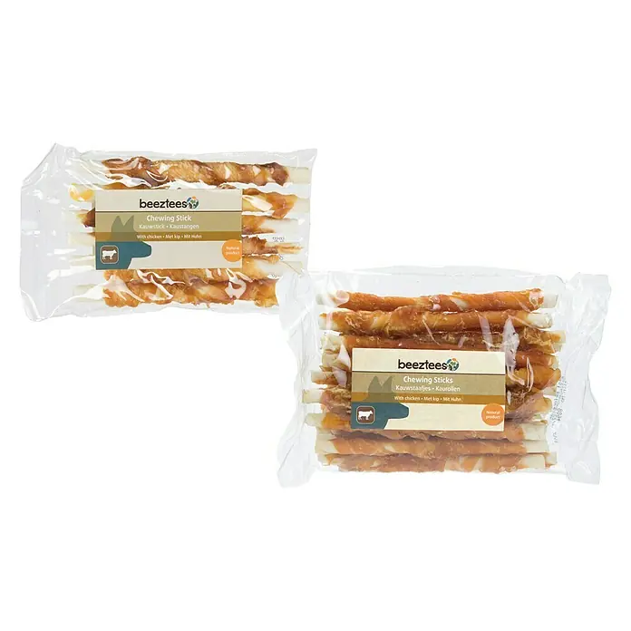 Beeztees Snack para perros Palitos masticables gourmet - 20 ud., Con pollo