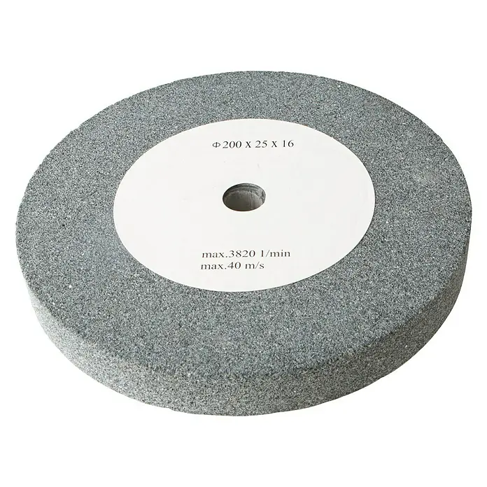 Scheppach Schleifscheibe - Durchmesser: 200 mm, Durchmesser Bohrung: 16 mm, Körnung: 36 - Vorderansicht