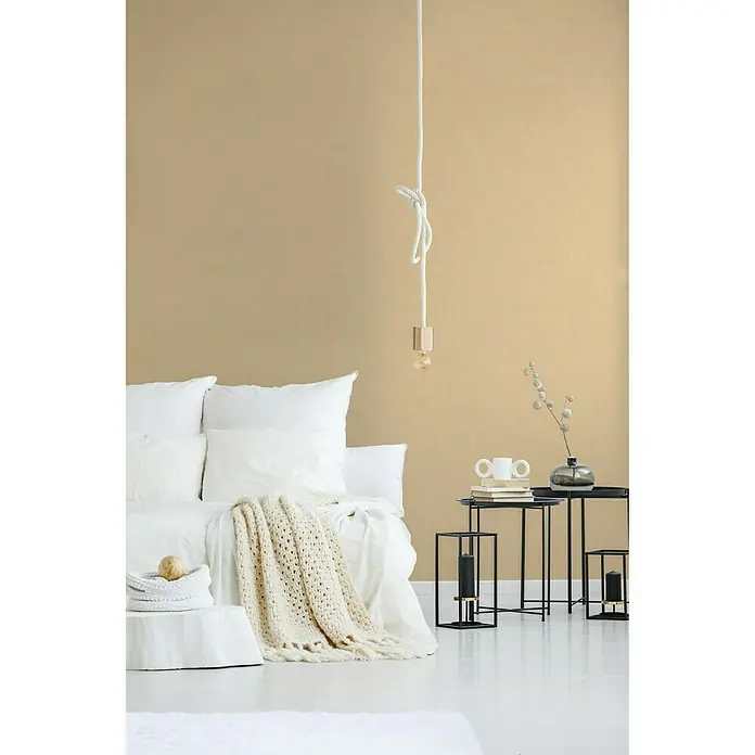 AS Creation Pop Style Vliestapete - Gold, Uni, 10,05 x 0,53 m - Stimmungsaufnahme