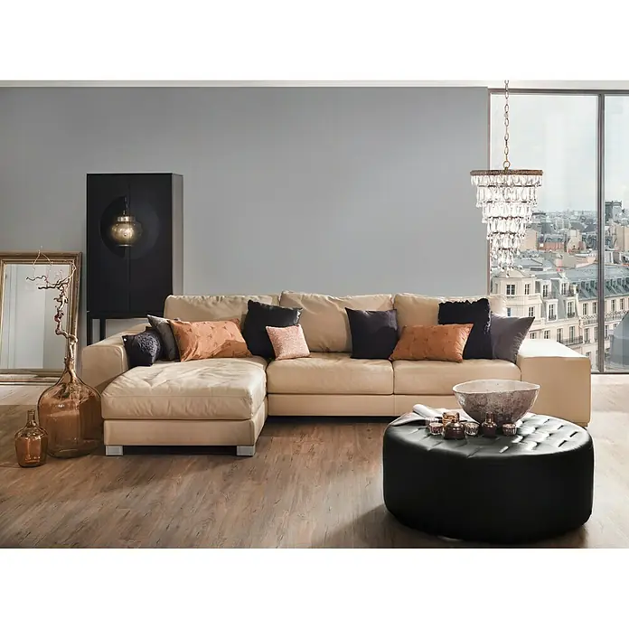 AS Creation Romantico Vliestapete II - Blau/Grau, Uni, 10,05 x 0,53 m - Stimmungsaufnahme